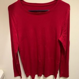 Long sleeve red T-shirt